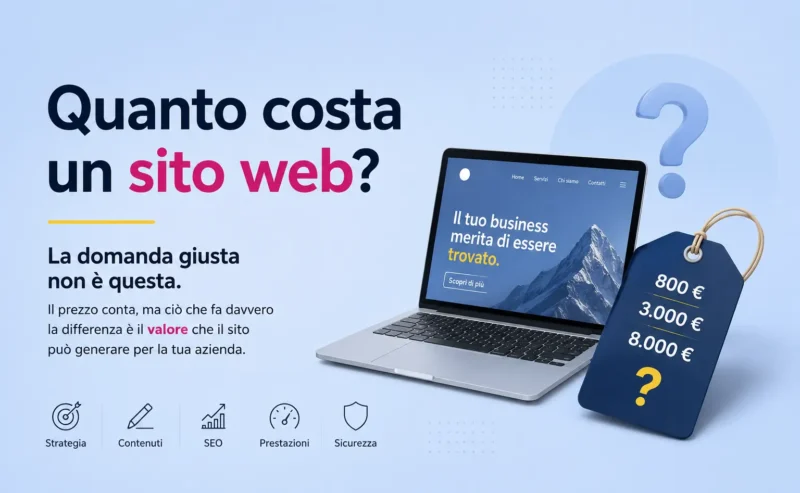 Quanto costa un sito web? La domanda giusta non &egrave; questa.