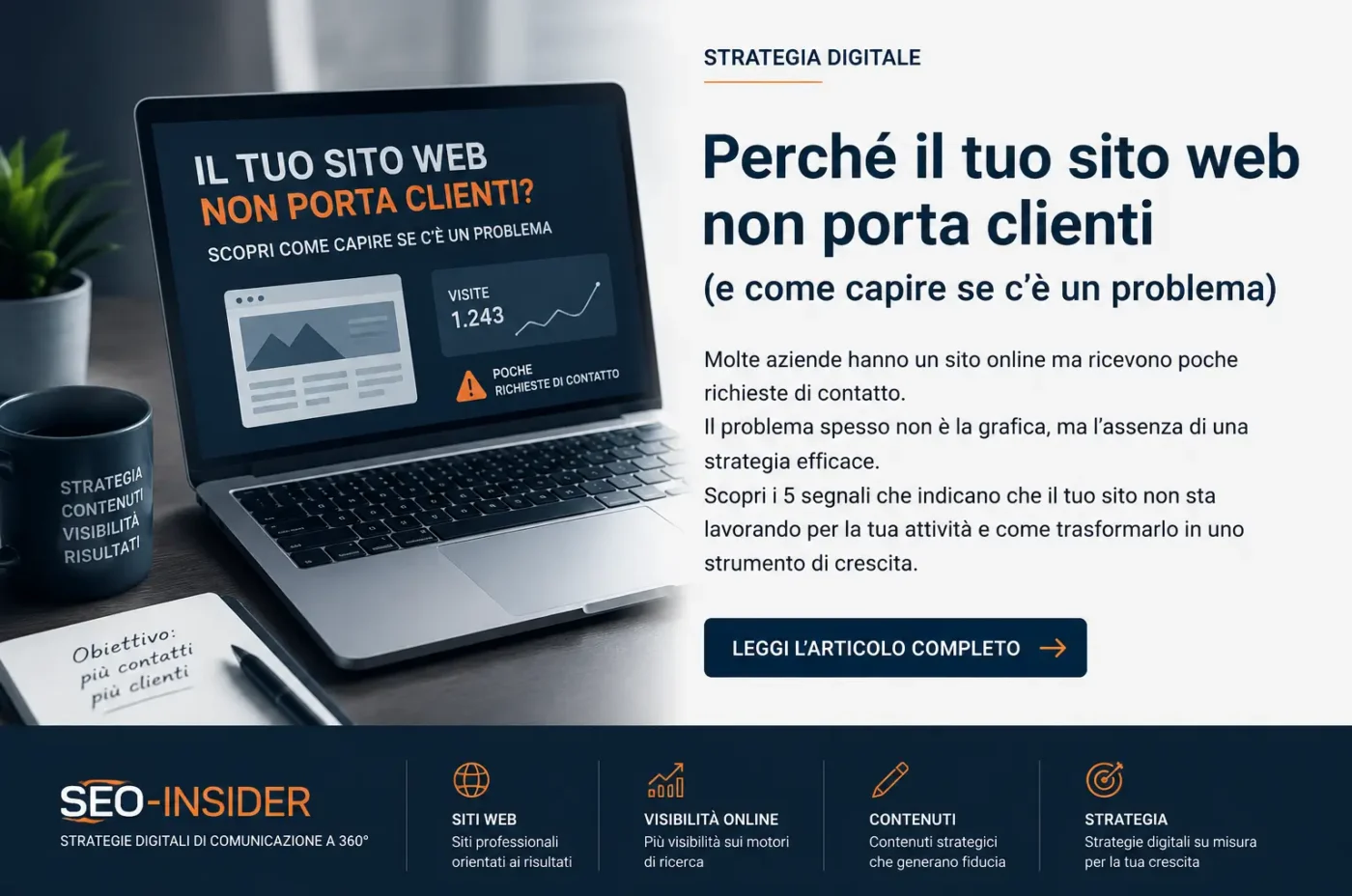 Perchè il tuo sito web non porta clienti
