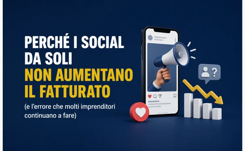 Perché i social da soli non aumentano il fatturato (e l’errore che molti imprenditori continuano a fare)