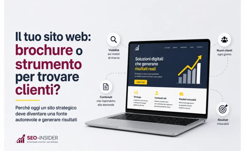 Realizzazione siti web: il tuo sito è una brochure o uno strumento per trovare clienti?